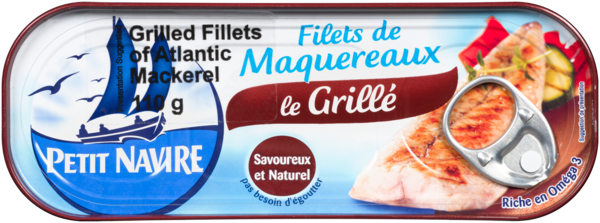 Petit Navire Filets de Maquereaux le Grillé 110 g