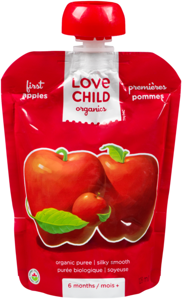 Love Child Organics Purée Biologique Premières Pommes 6 Mois + 128 ml