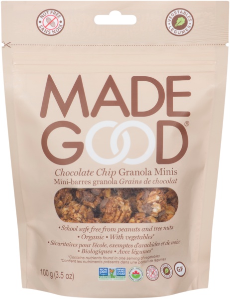 Made Good Mini-Barres Granola Grains de Chocolat 100 g