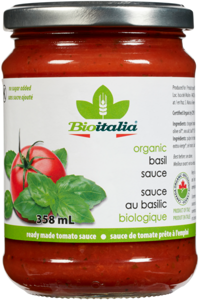 Bioitalia Sauce au Basilic Biologique 358 ml