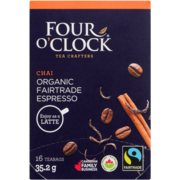 Four O'Clock Chai Organic Fairtrade Espresso 16 Teabags 35.2 g