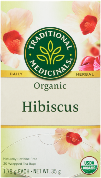 Traditional Medicinals Hibiscus Organic 20 Wrapped Tea Bags x 1.75 g (35 g)