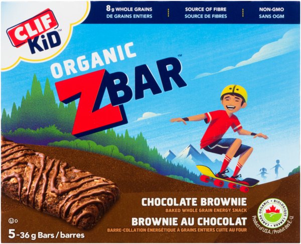 Clif Kid Zbar Brownie au Chocolat Organic 5 Barres x 36 g