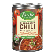 Pacific Foods Chili à base de plantes aux légumes grillés sur le feu