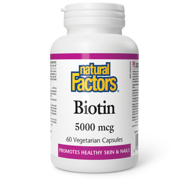 Natural Factors Biotine  5 000 mcg  60 capsules végétariennes