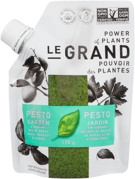 Le Grand Pesto Jardin un Vibrant Accord de Basilic, de Persil et de Citron Frais 170 g