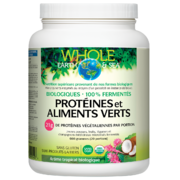 Whole Earth & Sea® Protéines et aliments verts biologiques fermentés 660 g poudre Arôme tropical biologique