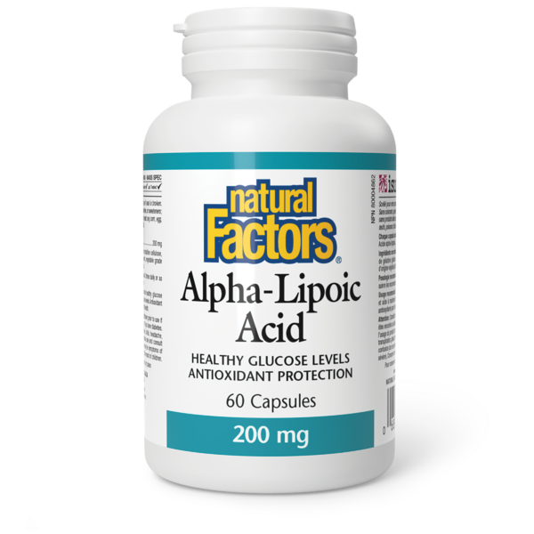 Natural Factors Acide alpha-lipoïque  200 mg  60 capsules
