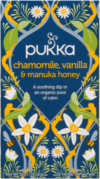 Pukka Chamomile Vanilla & Manuka Honey Organic 20 Herbal Tea Sachets 32 g