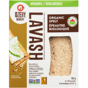 Ozery Bakery Lavash Thin Grain Crackers Spelt Organic 8 Packs x 20 g (160 g)