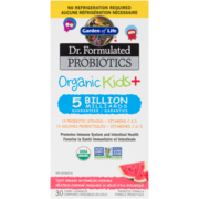 Dr. Formulated - Probiotiques Organic Kids+ pour enfants - Comprimés croquables - Melon d'eau - Longue conservation