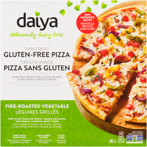 Daiya Pizza Sans Gluten Croûte Mince Légumes Grillés 492 g