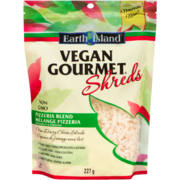 Earth Island Vegan Gourmet Non-Dairy Cheese Shreds Pizzeria Blend Mozzarella & Parmesan 227 g