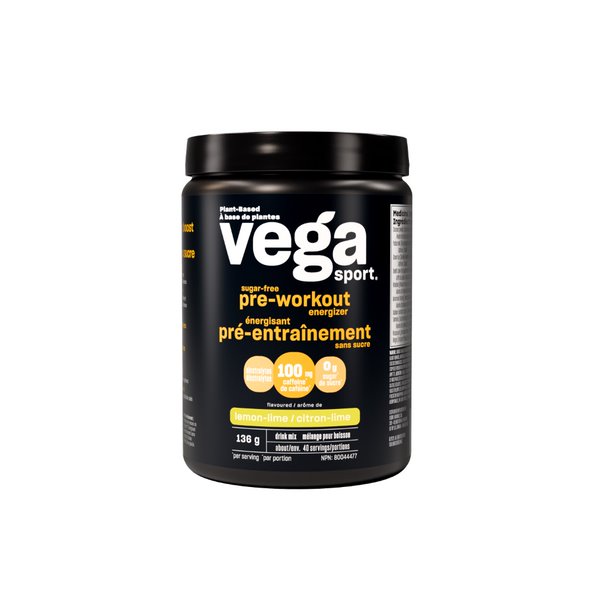 Vega Sport Énergiseur Pré-Entrainement Citron-Lime Sans Sucre