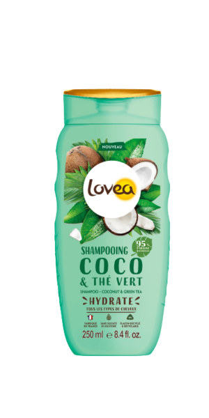 Lovea Shampooing tous types de cheveux Coco et thé vert