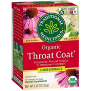 Traditional Medicinals Tisane Throat Coat Echinacee Et Citron Bio
