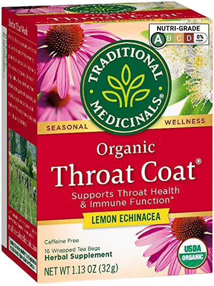 Traditional Medicinals Tisane  Throat Coat Echinacee Et Citron Bio