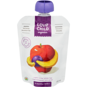 Love Child Organics Apples, Bananas, Blueberries Organic Puree 6 Months+ 128 ml