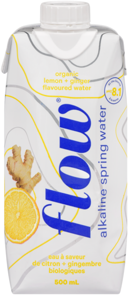 Flow Lemon + Ginger Flavoured Water Organic 500 ml