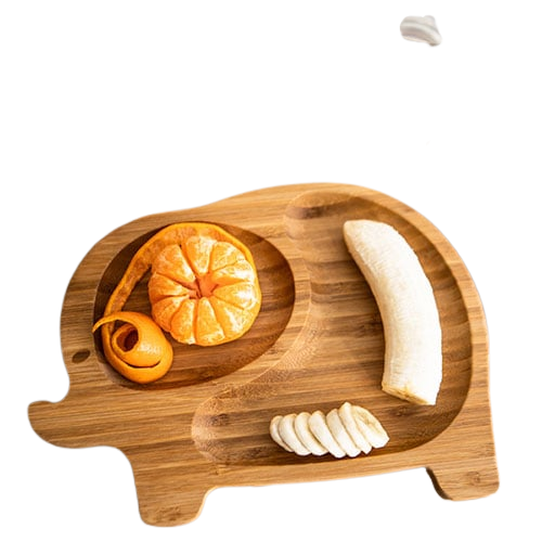 OLA Bamboo Assiete Eléphant en Bamboo pour Enfants