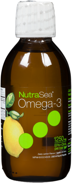 NutraSea Omega-3 Saveur de Citron Liquide 