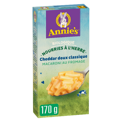 Annie's Homegrown Nourries à l'Herbe Cheddar Doux Classique Macaroni au Fromage 170 g