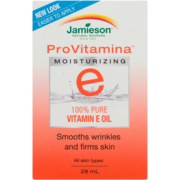 Jamieson ProVitamina Vitamin E Oil Moisturizing 100% Pure 28 ml