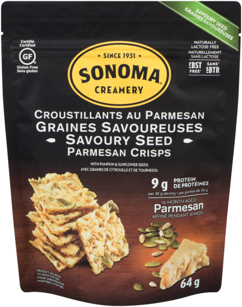 Sonoma Creamery Croustillants au Parmesan Graines Savoureuses 64 g