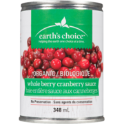 Earth's Choice Baie Entière Sauce aux Canneberges Biologique 348 ml