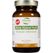 St Francis Herb Farm Infections Parasitaires Extrait en Poudre 5:1 Coques de Noyer Noir Formule Concentrée 1 375 mg 60 Végécapsu