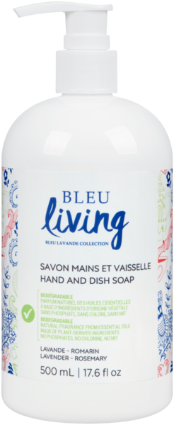 Bleu Lavande Bleu Living Savon Mains et Vaisselle Lavande - Romarin 500 ml