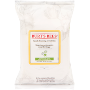 Burt's Bees Facial Cleansing Towelettes with Cotton Extract Sensitive Skin 30 Pre-Moistened Towelettes
