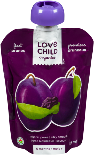 Love Child Organics Purée Biologique Premiers Pruneaux 6 Mois+ 128 ml