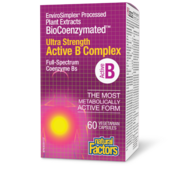 Natural Factors Complexe B actif BioCoenzymé Ultra-fort 60 capsules végétariennes