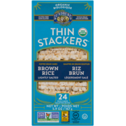 Lundberg Family Farms Thin Stackers Puffed Grain Cakes Brown Rice Lightly Salted Organic 24 Rice Cakes 167 g