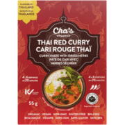 Cha's Organics Curry Paste with Dried Herbs Thai Red Curry 55 g