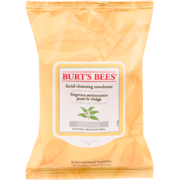Burt's Bees Lingettes Nettoyantes pour le Visage à l'Extrait de Thé Blanc Peau Normale 30 Lingettes Préhumectées