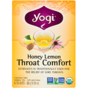 Yogi Honey Lemon Throat Comfort Herbal Tea 16 Tea Bags 32 g