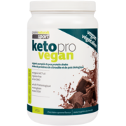 KetoPro Vegan protéines de pois et de citrouille biologiques avec huile TCM biologique - suprême de chocolat - poudre