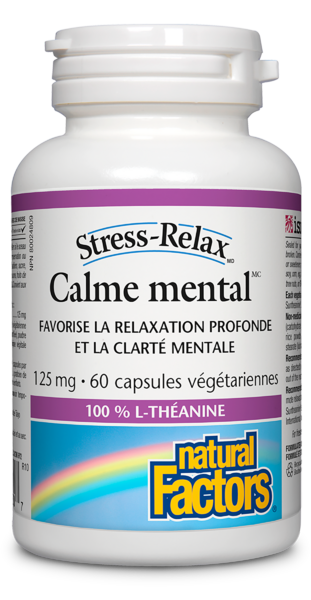 Natural Factors Calme mental  125 mg  60 capsules végétariennes
