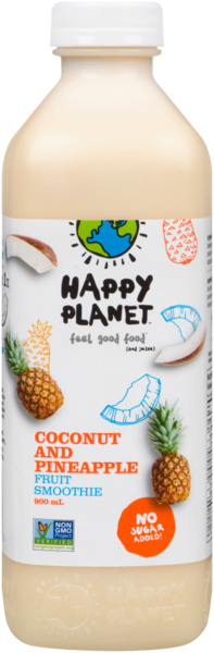 Happy Planet Smoothie aux Fruits Noix de Coco et Ananas 900 ml