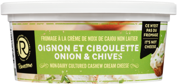 Rawesome Fromage à la Crème de Noix de Cajou Non Laitier Oignon et Ciboulette 227 g