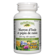 Natural Factors Marron d’Inde et pépin de raisin 350 mg 60 capsules