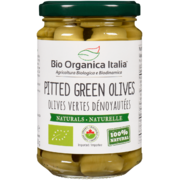 Bio Organica Italia Olives Vertes Dénoyautées Naturelle 280 g