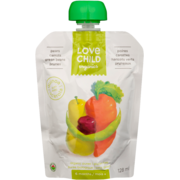Love Child Organics Pears Carrots Green Beans Prunes Organic Puree 6 Months + 128 ml