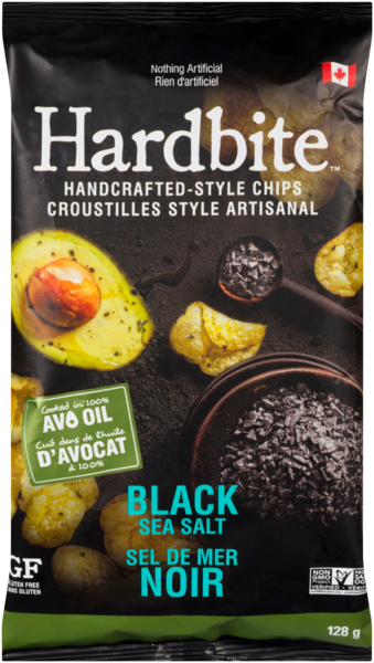 Hardbite Croustilles Style Artisanal Sel de Mer Noir 128 g