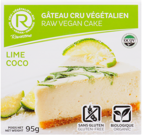 Rawesome Gâteau Cru Végétalien Lime Coco 95 g