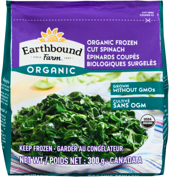 Earthbound Farm Organic Épinards Coupés Biologiques Surgelés 300 g