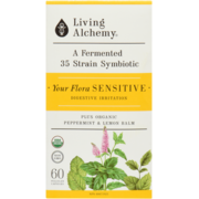 Living Alchemy Your Flora a Fermented 35 Strain Symbiotic Sensitive 60 Pullulan Capsules