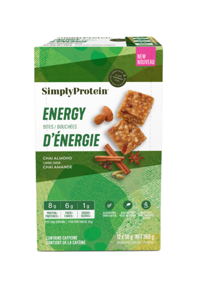 Simply Protein Bouchées D’Énergie Saveur Chai Amandes 30G